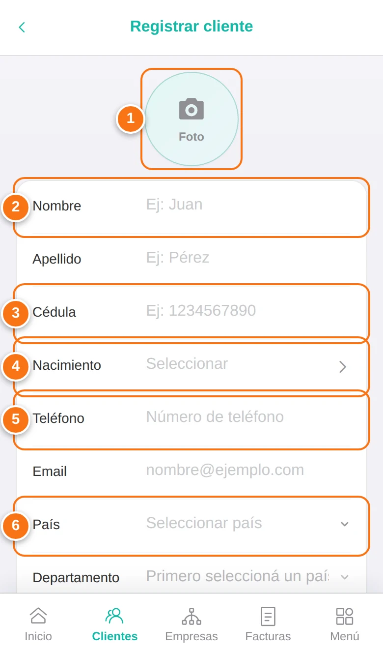 Alta de cliente