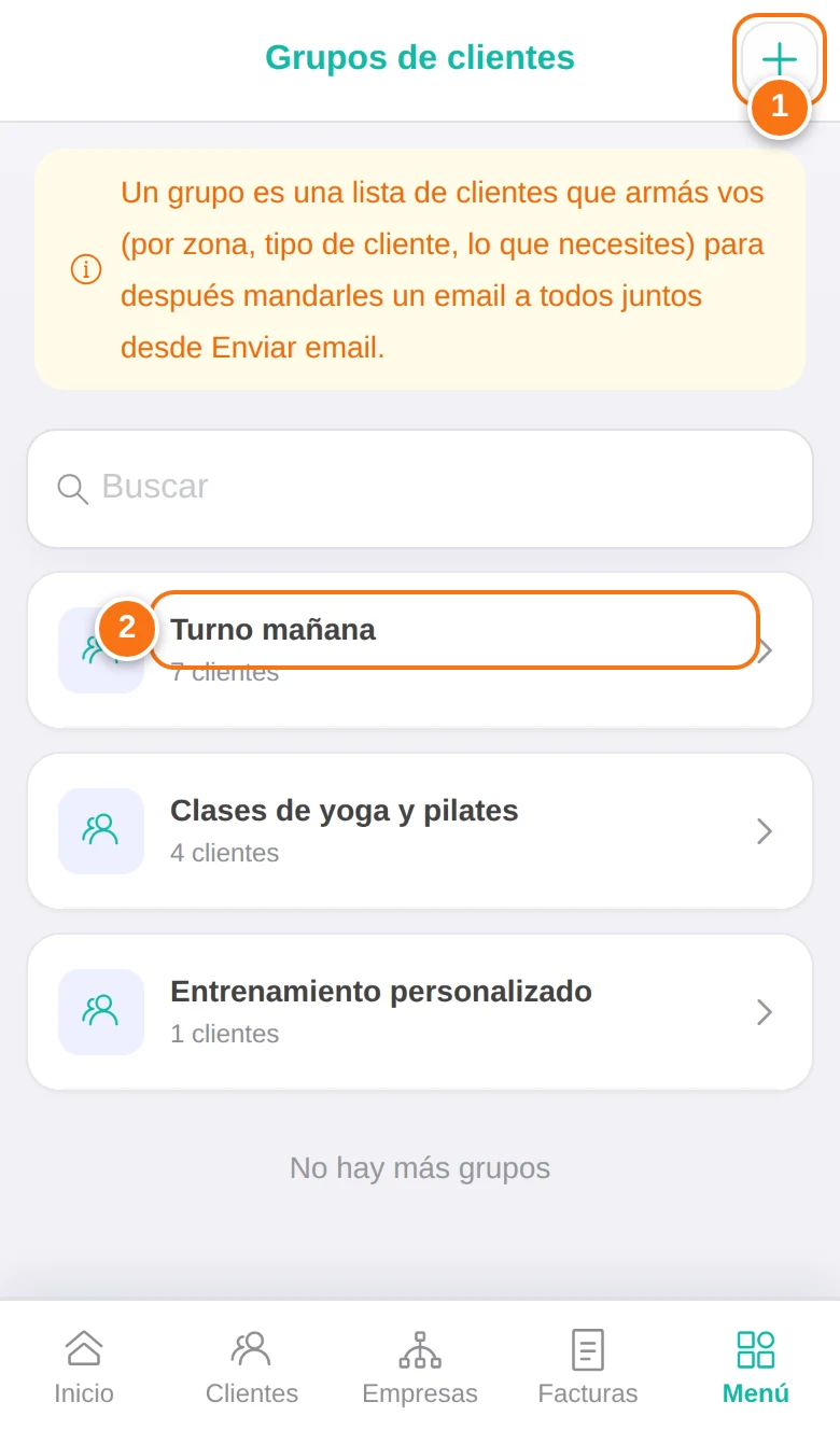 Grupos de clientes