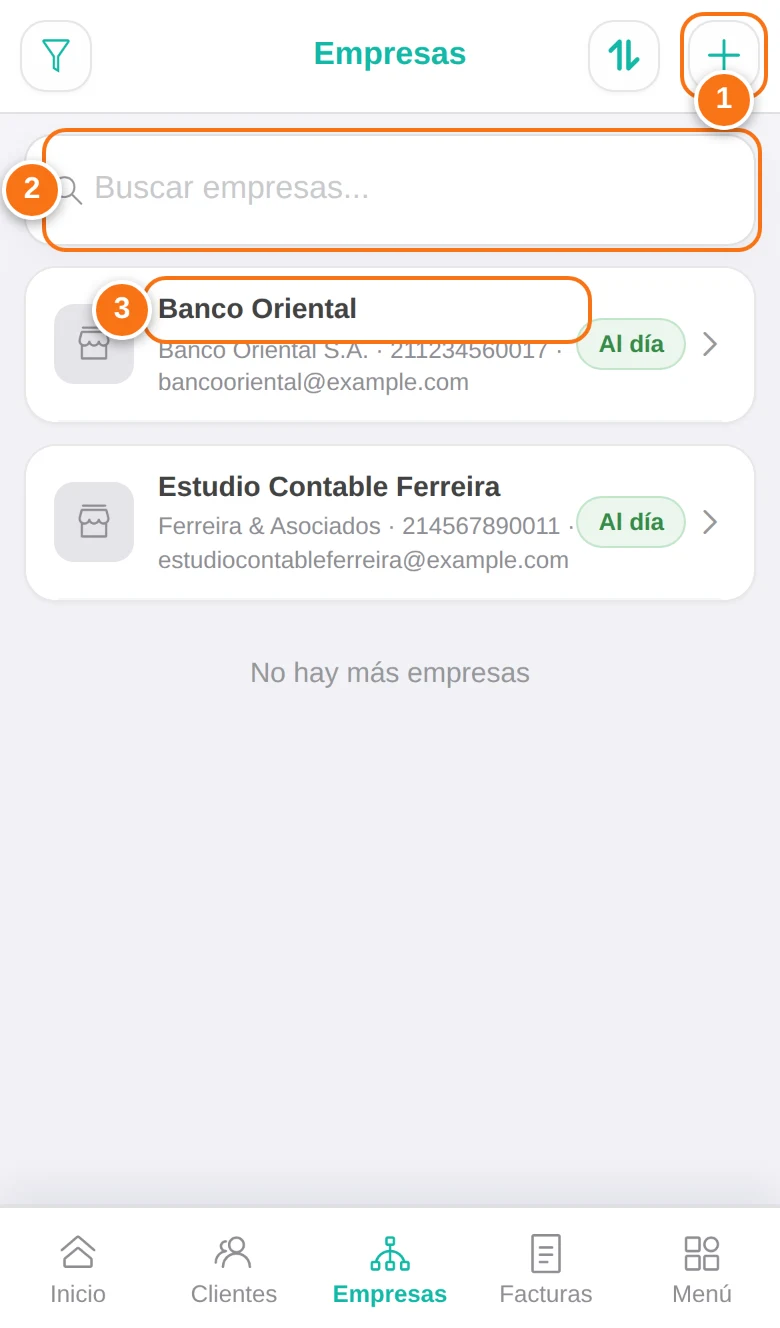 Lista de empresas