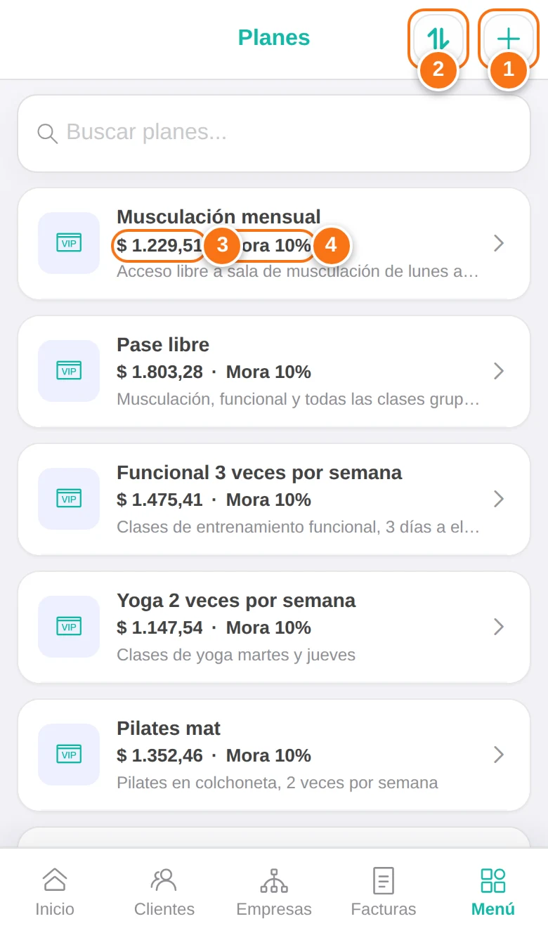 Lista de planes