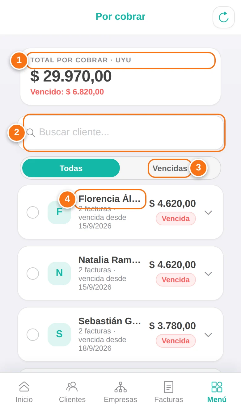 Por cobrar